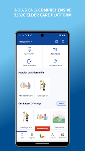 Android application EldersIndia screenshort