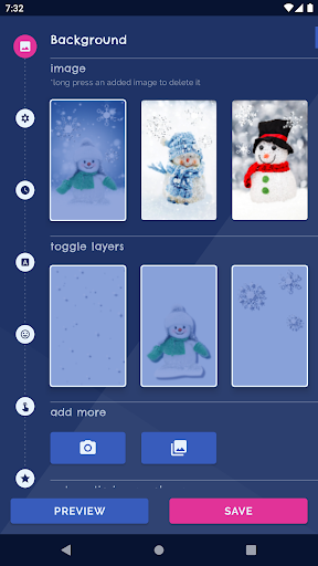 Android application Snowman Live Wallpaper screenshort