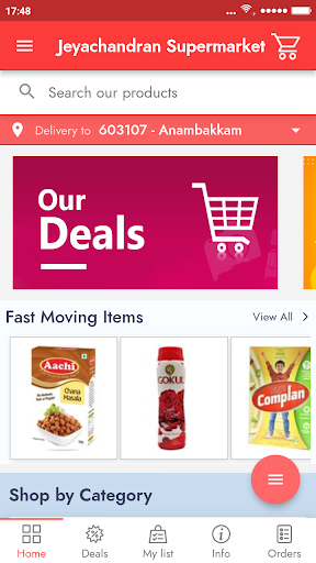 Android application Jeyachandran Supermarket screenshort