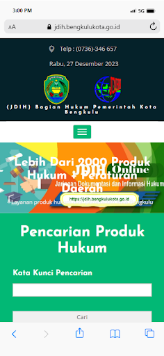 Android application JDIH Kota Bengkulu screenshort
