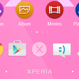 Simple Xperia Logo Theme Pink icon