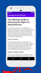 Choosing Car Rental Service