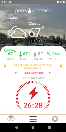 Perry Weather-Lightning Alerts Screen 2
