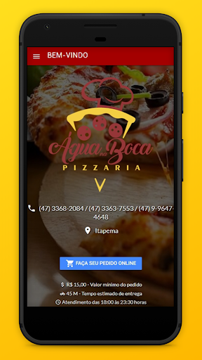 Android application Água na Boca Pizzaria Itapema screenshort