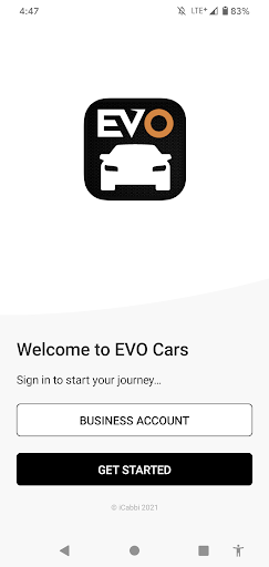 Android application Evo Cars for Surrey & Sussex screenshort