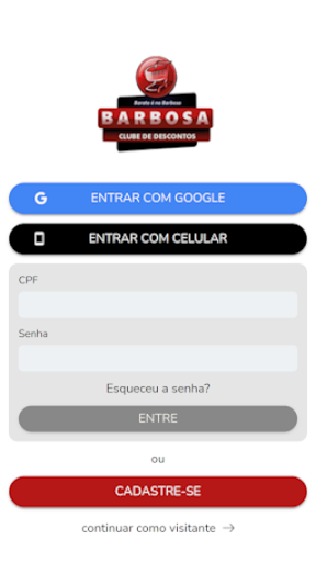 Android application Clube Barbosa Itapoa screenshort