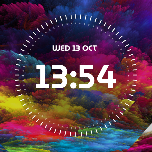 Clock Wallpaper with Date  Icon