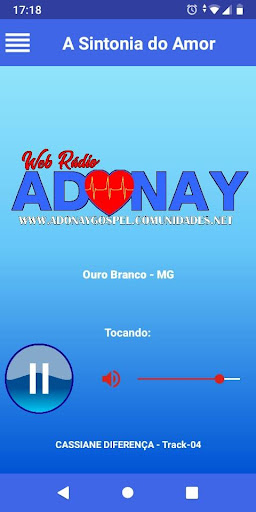 Android application Web Rádio Adonay Gospel screenshort