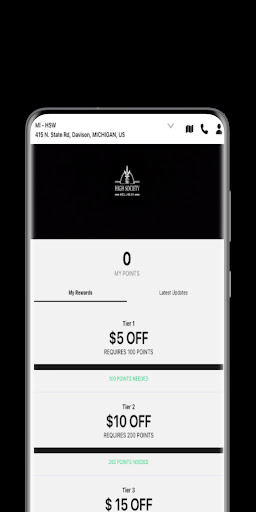 Android application High society wellness screenshort