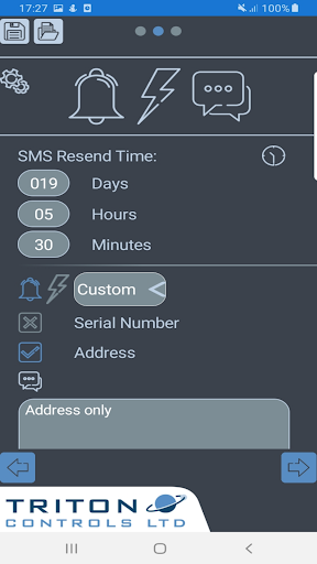 Triton Alarm Screen 2