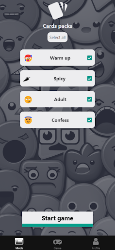 Android application Truth or dare: Ultimate screenshort