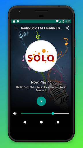 Android application Radio Solo FM App Danmark Live screenshort