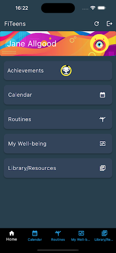 Android application Fiteens screenshort