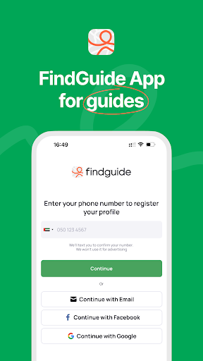 Android application FG for guides screenshort