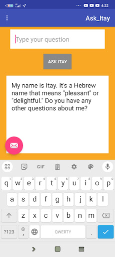 Android application Ask ITAY screenshort
