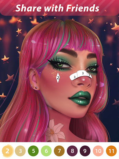 Flora Coloring Color by Number Painting Game