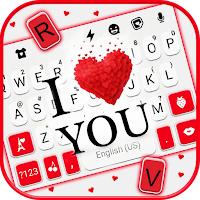 Тема для клавиатуры Hearts Love You