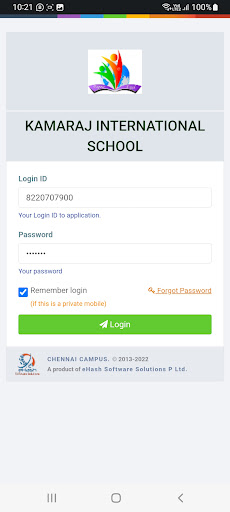 Kamaraj International School Screen 3