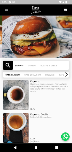 Android application Leto Coffee Brew Bar screenshort