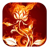 Flower leaping flame theme icon