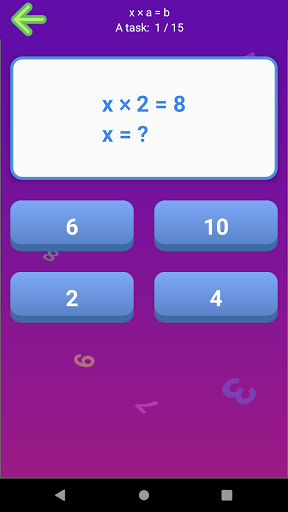 Linear Equations Trainer Screen 3