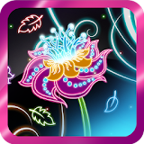 Neon Flowers Live Wallpaper HD icon