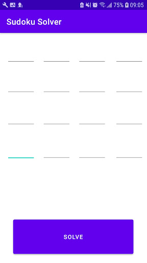 Android application 4x4 Sudoku Solver screenshort