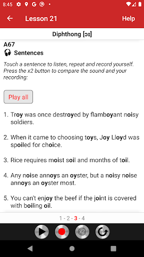American Accent App Screen 3