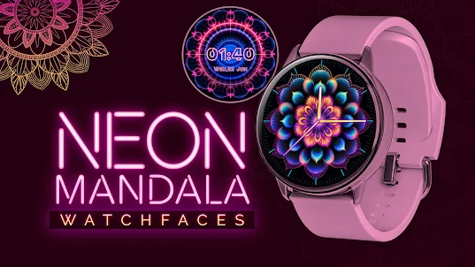 Neon Mandala Watch Faces