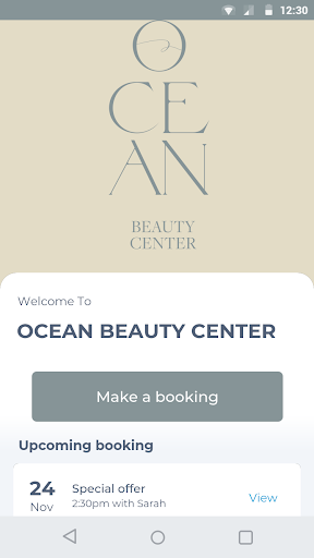 Android application OCEAN BEAUTY CENTER screenshort