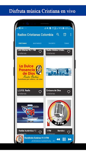 Android application Radios Cristianas Colombia screenshort