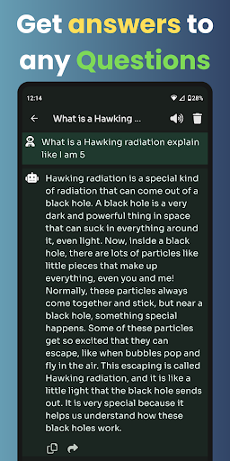 Android application AI Chatbot : Copyist screenshort