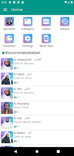 Android application Murottal Juz 30 Hanan Attaki screenshort
