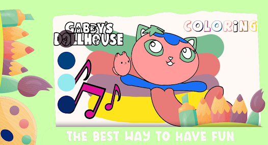 Gabbys Dollhouse Coloring game 1 APK + Mod (Unlimited money) untuk android