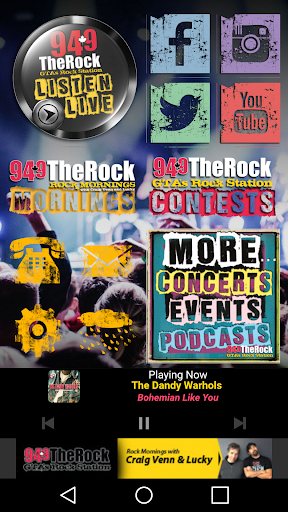 Android application 94.9 The Rock screenshort