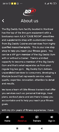 Big Daddy Fitness Screen 2