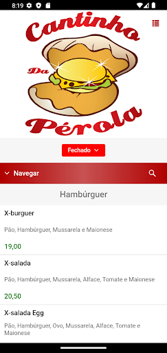 Android application Cantinho da Pérola screenshort