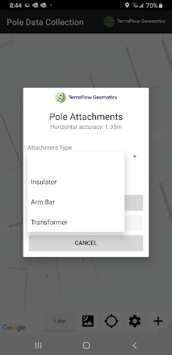 TerraFlow Pole Mapper Screen 3