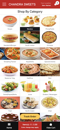 Android application Chandra Sweets screenshort
