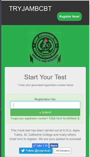 Try Jamb CBT Online