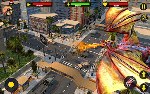 Flying Dragon City Attack- Dragon Games 2021 screenshots 5