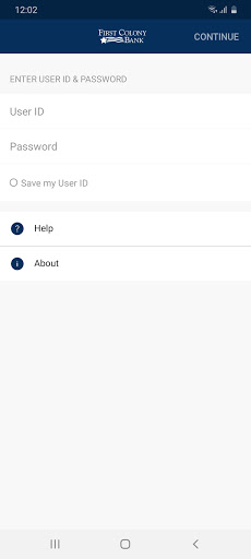 Android application First Colony Bank screenshort