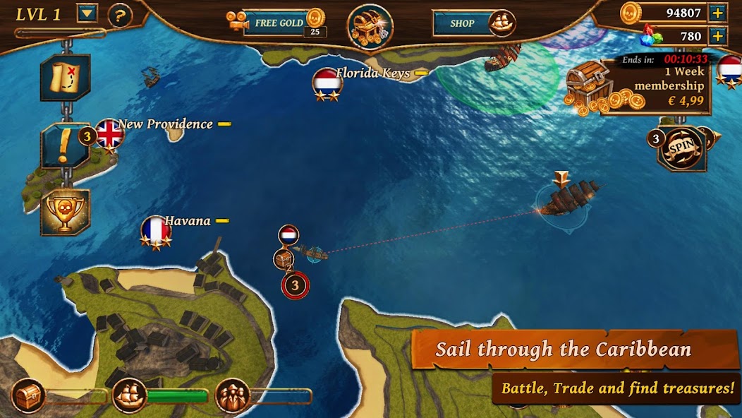 Корабли битвы - Эпоха пиратов 2.6.28 APK + Мод (Unlimited money) за Android