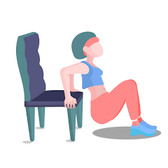 Aplicativo com exercícios para fazer usando apenas uma cadeira