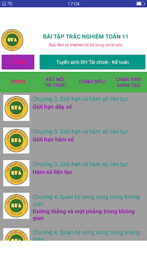 Toán lớp 11 Screen 3
