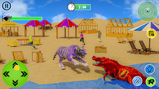 Angry Tiger Wild Crocodile Sim 1.8 APK + Mod (Unlimited money) untuk android