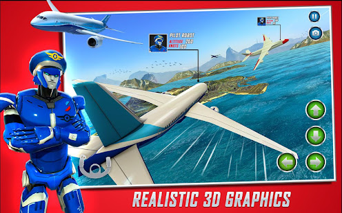 Robot Pilot Airplane Games 3D  Screenshots 8