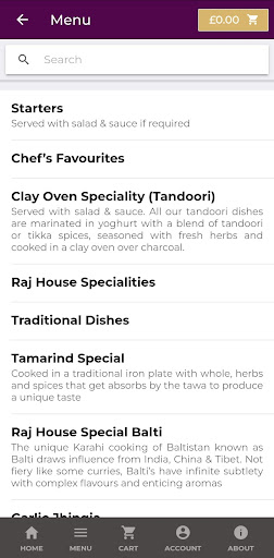 Raj Cuisine Screen 2