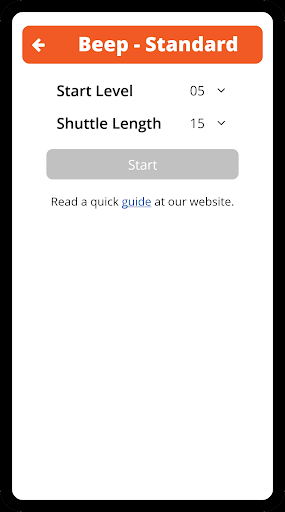 Beep Training Screen 3
