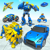 Lion robot car transform games